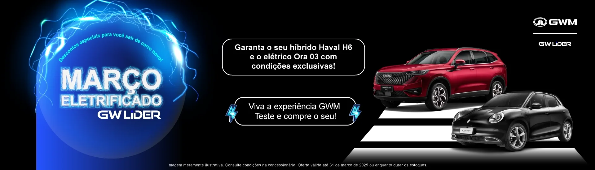 gwm, gw lider, ora, haval, eletrico